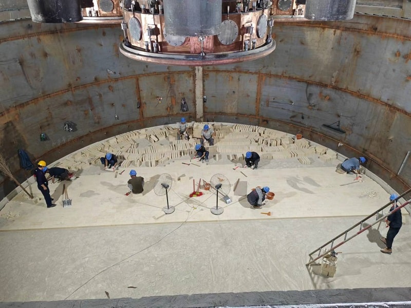 Obras de construcción del horno de silicomanganeso de Ulanqab 